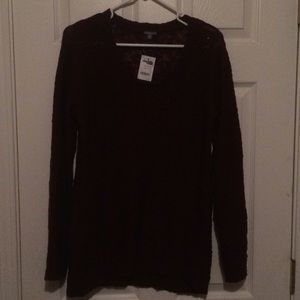 Charlotte Russe L burgundy sweater